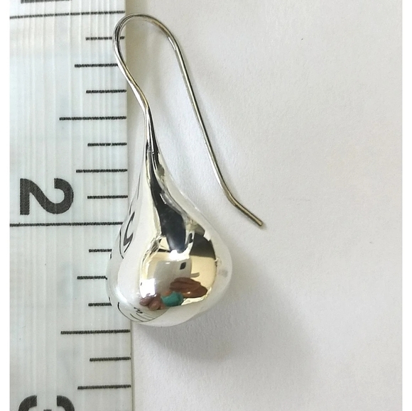 Sterling Silver Modernist  Large teardrop earrings 🆕 - Picture 6 of 8